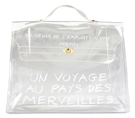 hermes clear vinyl kelly bag replica